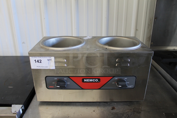 2015 Nemco 6120A-CW Stainless Steel Commercial Countertop 2 Well Food Warmer. 120 Volts, 1 Phase. Tested and Working! - Image 1 of 5