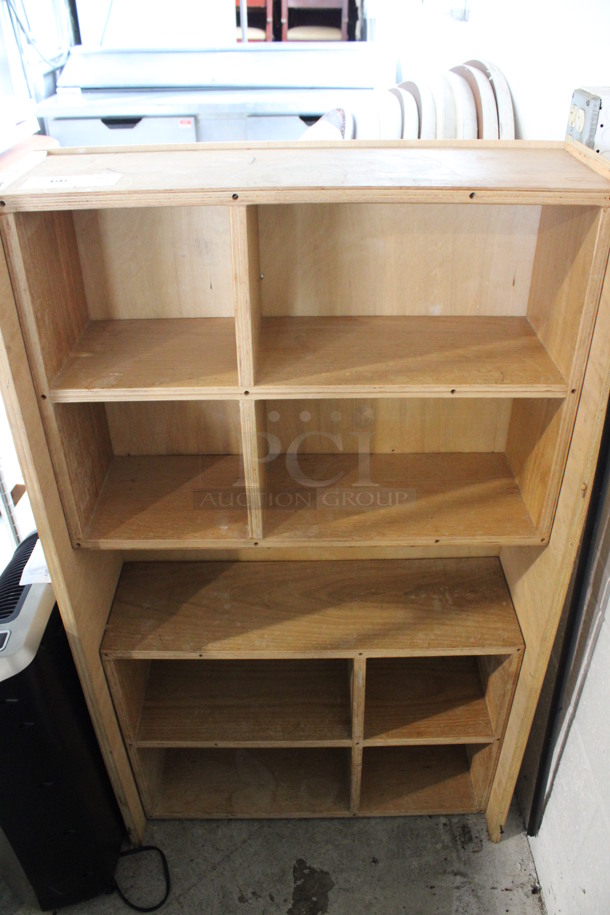 Wooden Shelving Unit. 27x10x46