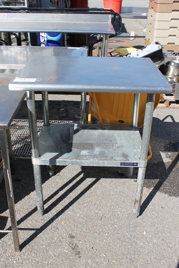 Stainless Steel Table w/ Metal Under Shelf.