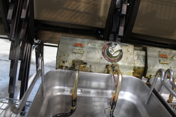 Star 530TF Stainless Steel Commercial Countertop Electric Powered Double Bay Fryer w/ 2 Metal Fry Baskets. 220/240 Volts.  - Image 4 of 7