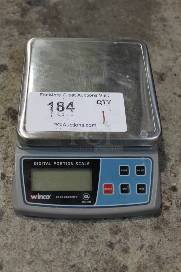Winco Metal Countertop 22 Pound Digital Portioning Scale. - Item #1098175