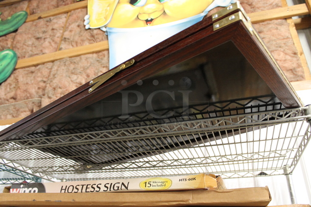 ALL ONE MONEY! Metro Lot of Various BRAND NEW SCRATCH AND DENT! Items Including Winco Hostess Sign, A Frame Sidewalk Sign and Metal Pieces! Shelving Unit Is Not Included. - Image 3 of 12