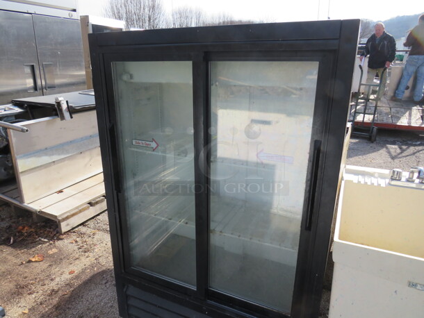 One True 2 Door Glass Display Cooler. Model# GDM-33SL-54. 115 Volt. 36X18X57.5