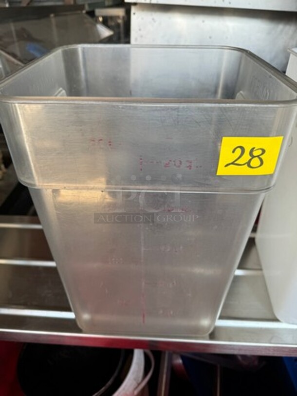 Cambro Square Food Storage Containers - 22 Quart, Clear - Image 2 of 2