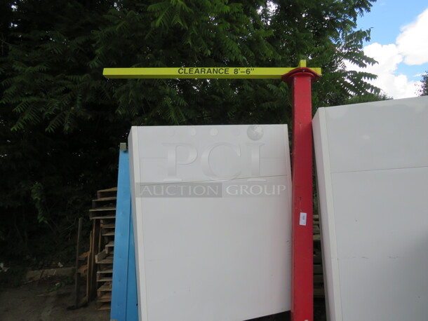 One 8 Foot-6 Inch Clearance Drive Thru Pole. - Image 1 of 1