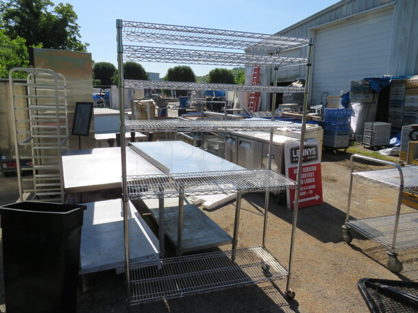 One Metro Shelf With 6 Shelves On Casters. 48X18X76 - Image 1 of 1