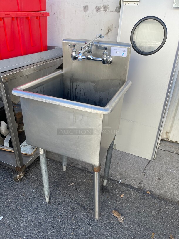 Clean! Commercial Heavy Duty Mop Sink With Faucet NSF  - Image 2 of 8