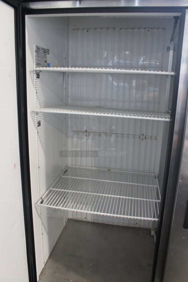 2013 True T-49F ENERGY STAR Stainless Steel Commercial Two Door Reach In Freezer w/ Poly Coated Racks on Commercial Casters. 115 Volts, 1 Phase. Tested and Working! - Image 7 of 9