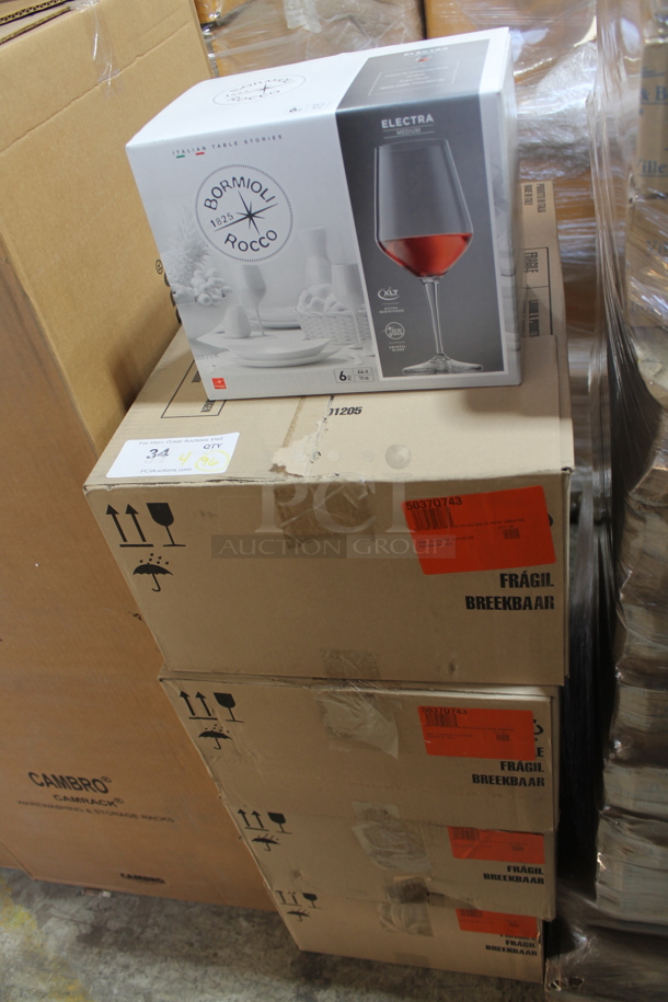 4 Boxes of 24 BRAND NEW IN BOX! Bormioli Rocco Electra Wine Glasses. 4 Times Your Bid! - Image 2 of 2