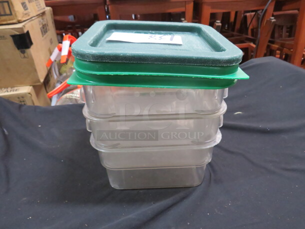 2 Quart Square Food Storage Container With Lid. 3XBID 