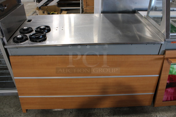 Duke Stainless Steel Commercial Subway Sandwich Make Line Prep Table w/ Lowering Sneeze Guard, In Counter Cup Dispensers and Front Panels. 231x38x58 - Image 3 of 7
