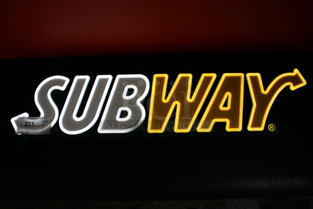 Subway Light Up Sign. 36x2.5x9. Tested and Working!