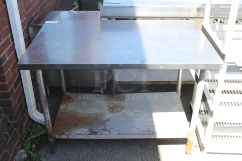 Stainless Steel Table w/ Metal Under Shelf.