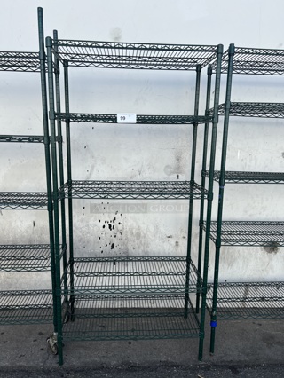 NSF Green Epoxy 73" Racks Contains 5 Shelves
73 x 18 x 35