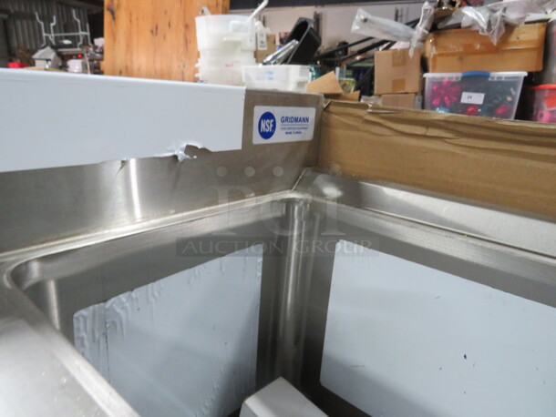 One NEW Gridman 3 Compartment Stainless Steel Bar Sink. Model# GR12-3BAR. 38X19X16 - Image 3 of 3