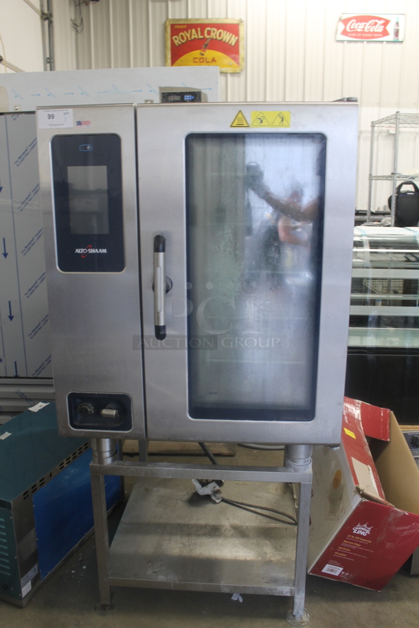 2018 Alto Shaam CTP10-10E Stainless Steel Commercial Electric Powered Combitherm Convection Oven on Metal Equipment Stand. 208-240 Volts, 3 Phase. - Image 1 of 6
