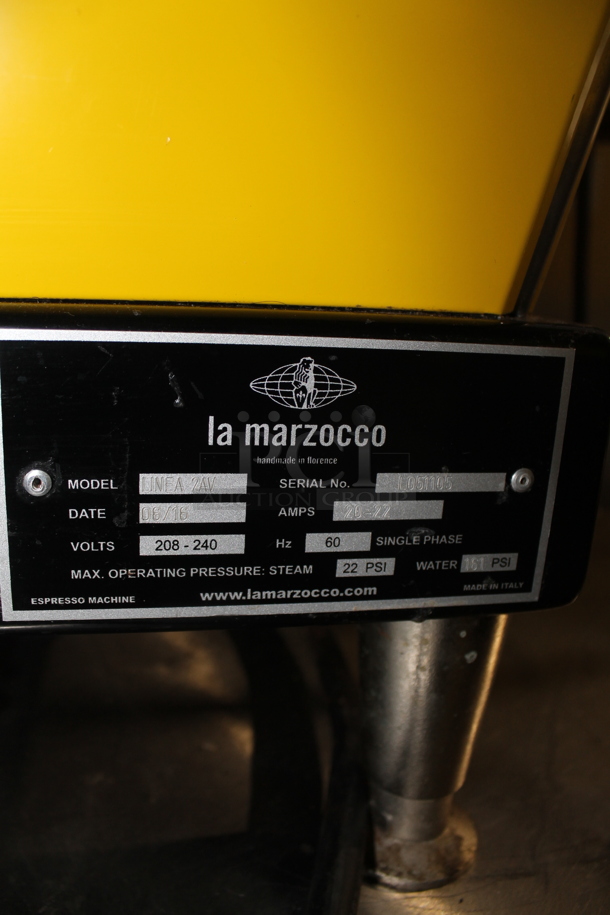 La Marzocco Linea 2AV Stainless Steel Commercial Countertop 2 Group Espresso Machine w/ 2 Portafilters and 2 Steam Wands. 208-240 Volts, 1 Phase. - Image 6 of 6