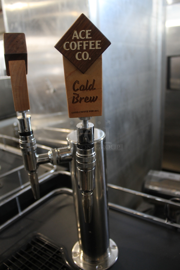 EdgeStar BR3001BL Metal Direct Draw Kegerator w/ Beer Tower, 2 Handles and Nitrogen Tank. 115 Volts, 1 Phase. Tested and Working! - Image 4 of 6