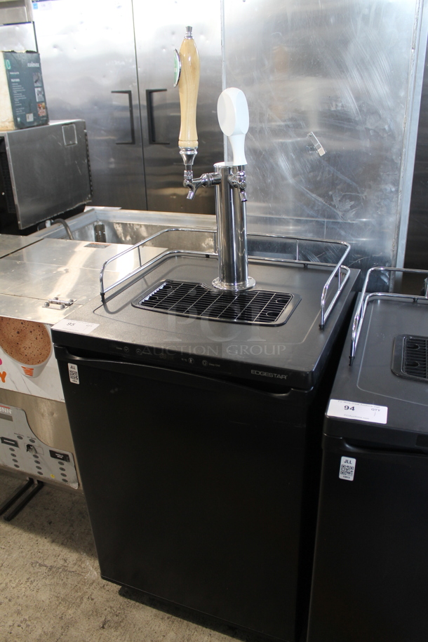 EdgeStar BR3001BL Metal Direct Draw Kegerator w/ Beer Tower, 2 Handles and Nitrogen Tank. 115 Volts, 1 Phase. Tested and Working! - Image 2 of 6