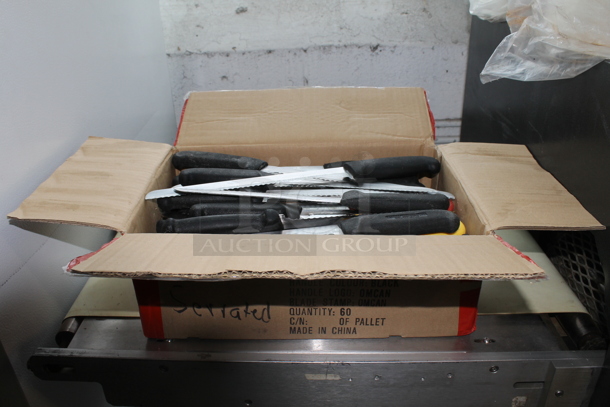 60 SHARPENED Stainless Steel Serrated Knives. 60 Times Your Bid! - Image 2 of 2