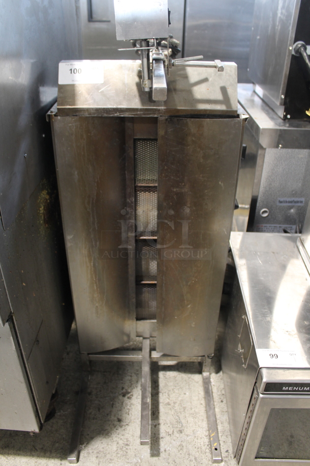 2018 Axis AX-VB4 Stainless Steel Commercial Countertop Natural Gas Powered Vertical Broiler Gyro Machine. - Image 1 of 7