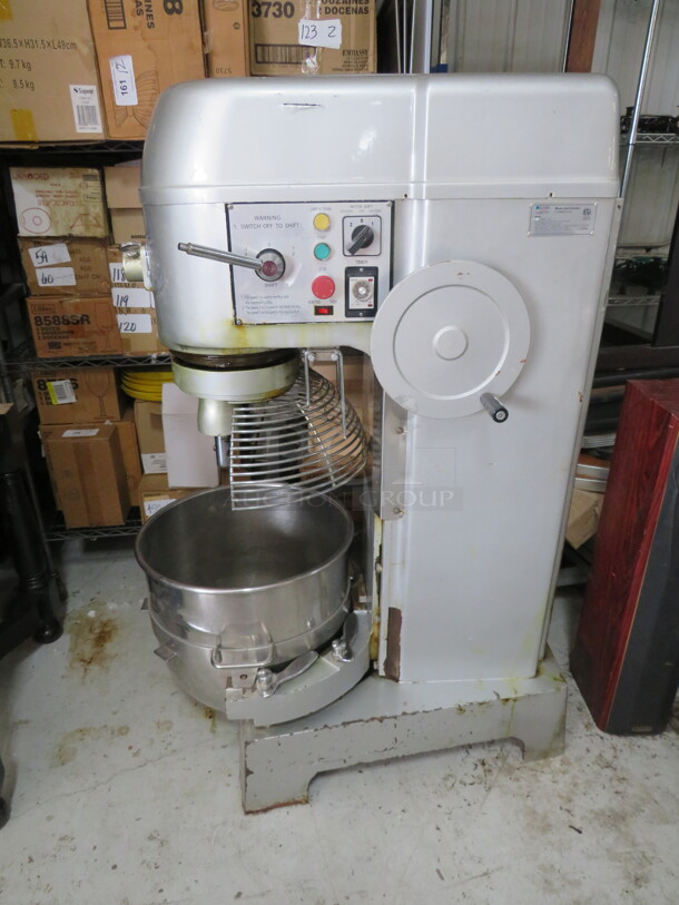 One Eurodib 60 Quart Dough Mixer With Bowl. Model# M60A. 220 Volt 3 Phase.  - Image 2 of 5