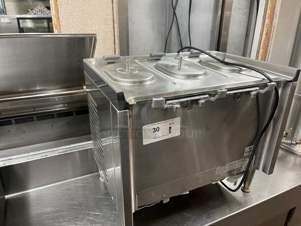 Working! Crathco CS-3L-16 Refrigerated Commercial Drink Dispenser w/ (3) 4 3/4 gal Bowls, Pre Mix, 120v - Image 4 of 10