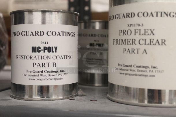 Gray Metal 5 Tier Shelving Unit w/ Contents Including Thorcoflame, Pro Flex Primer, Restoration Coating, Primer Clear. BUYER MUST REMOVE. - Image 4 of 12