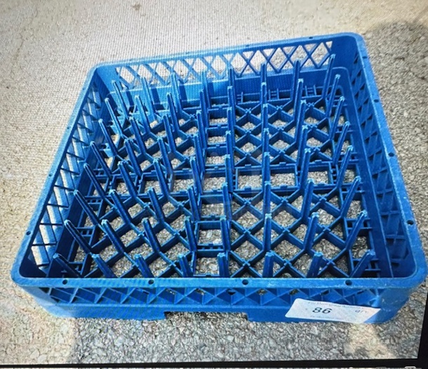 One Blue Dishwasher Rack. - Image 1 of 1