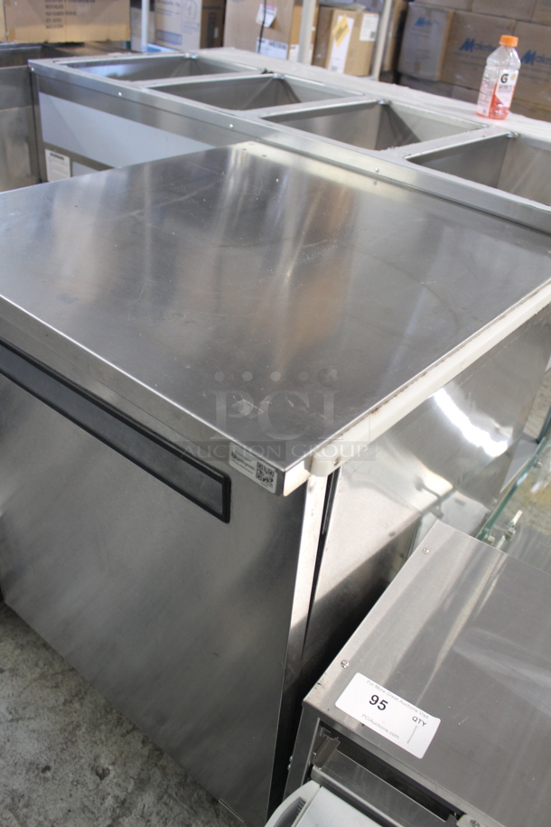 2014 Delfield 406-STAR-CCT Stainless Steel Commercial Single Door Undercounter Cooler on Commercial Casters. Door Needs To Be Reattached. 115 Volts, 1 Phase. Tested and Working! - Image 4 of 8