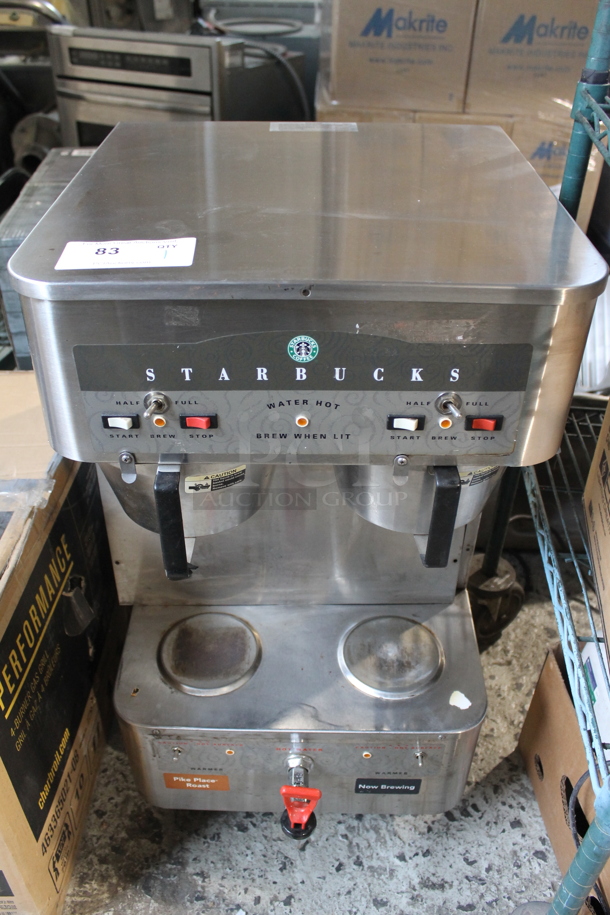 Grindmaster P-400 Stainless Steel Commercial Countertop Coffee Machine w/ Hot Water Dispenser and 2 Metal Brew Baskets. 240 Volts, 1 Phase. - Image 1 of 10