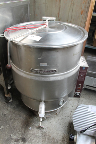 Southbend KEPS-40 Stainless Steel Commercial Floor Style Electric Powered 40 Gallon Steam Kettle. 480 Volts, 3 Phase.