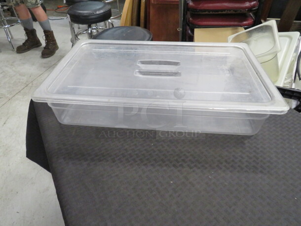 One Full Size 4 Inch Deep Food Storage Container With Lid. - Image 1 of 1