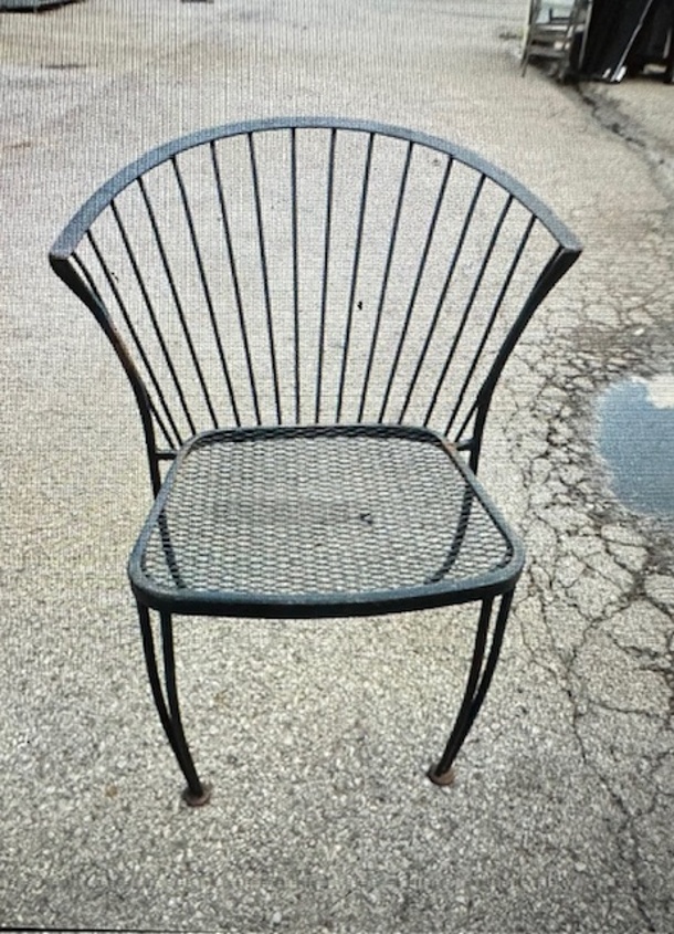 Black Metal Patio Chair. 2XBID - Image 1 of 1