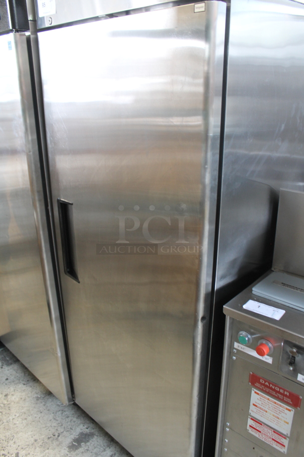 2014 Atosa MBF8004 Stainless Steel Commercial Single Door Reach In Cooler w/ Poly Coated Racks on Commercial Casters. 115 Volts, 1 Phase. Tested and Working! - Image 6 of 10