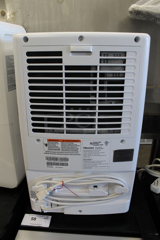 BRAND NEW SCRATCH AND DENT! Hisense DH-60K1SFRE00 60 Pint Capacity, 3-Speed Dehumidifier. 115 Volts, 1 Phase. Tested and Working! - Image 4 of 6