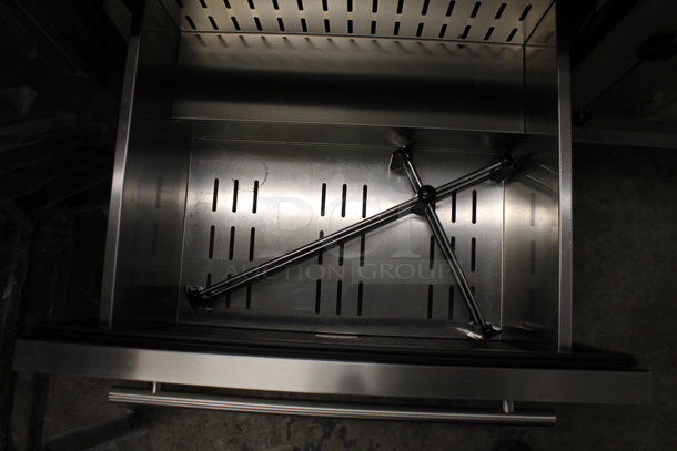 BRAND NEW SCRATCH AND DENT! AvaValley 342BDR84SZ Stainless Steel Commercial 2 Drawer Wine Chiller Cooler. 115 Volts, 1 Phase. Tested and Working! - Image 4 of 5