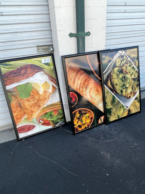 Clean! Commercial Menu Board or Advertisement Board LED DOUBLE SIDED ILLUMINATED MENU NSF 115 Volt Tested and Working!  - Image 3 of 7