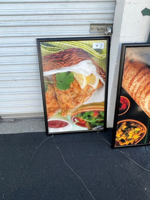 Clean! Commercial Menu Board or Advertisement Board LED DOUBLE SIDED ILLUMINATED MENU NSF 115 Volt Tested and Working!  - Image 4 of 7