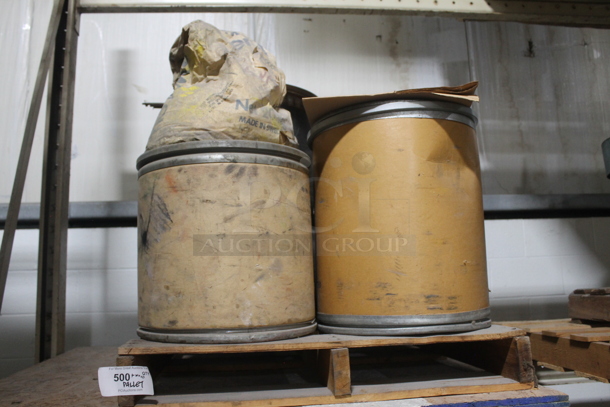 ALL ONE MONEY! PALLET LOT of Various Items Including Barrels. BUYER MUST REMOVE. - Image 1 of 3