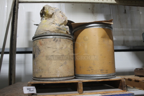 ALL ONE MONEY! PALLET LOT of Various Items Including Barrels. BUYER MUST REMOVE.