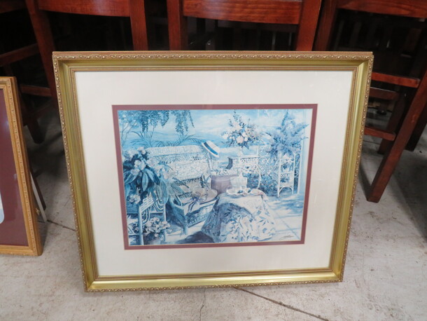 One 30.5X26 Beautiful Framed Matted Picture.