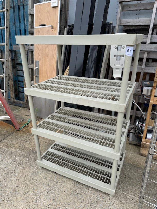 One Keter Poly Shelf With 4 Shelves. 36X24X56 - Image 1 of 1