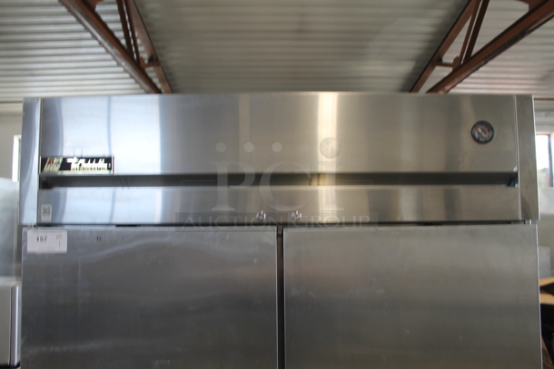 2015 True TG2R-2S ENERGY STAR Stainless Steel Commercial 2 Door Reach In Cooler w/ Poly Coated Racks on Commercial Casters. 115 Volts, 1 Phase. Tested and Working! - Image 2 of 10