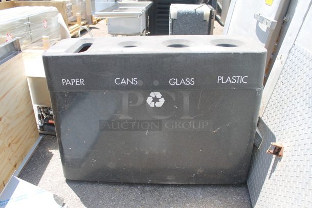 Black Poly Recycling Bin Shell.