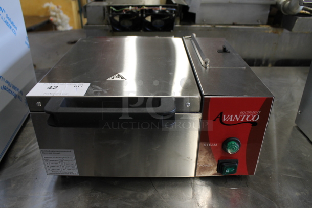 BRAND NEW SCRATCH AND DENT! Avantco 177QS1800SS Stainless Steel Commercial Countertop Electric Powered Quick Shot Portion Steamer. 120 Volts, 1 Phase. Tested and Working!