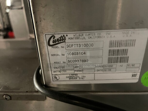 Nice! Curtis Commercial Coffee Brewer 1700 Watts 115 Volt NSF Tested and Working!  - Image 5 of 5