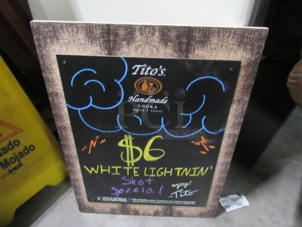 One 18X24 Titos Chalkboard.
