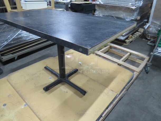 One Laminate Wall Mount Table Top On A Pedestal Base. 48X30X30 - Image 1 of 1