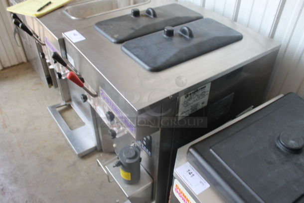 Stoelting SF144-38I Air Cooled Commercial Stainless Steel Countertop 2 Hopper Soft Serve Ice Cream/Smoothie Machine. 240 Volts, 1 Phase. - Image 4 of 6